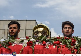 تشییع پیکر آتش نشان فداکار شهید «علی قانع»