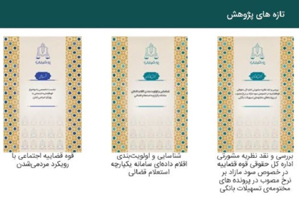 انتشار 10 اثر پژوهشی جدید از سوی پژوهشگاه قوه قضاییه