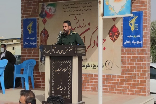 سرهنگ ملایی مسئول سازمان بسیج سازندگی سپاه سلمان