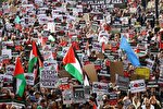 فیلم | خشونت پلیس انگلیس علیه تظاهرات حامیان فلسطین در لندن