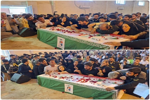 مراسم وداع با پیکر شهید امنیت در ایرانشهر