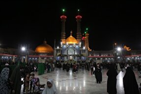 عکس | حرم حضرت معصومه(س) در شام اربعین حسینی