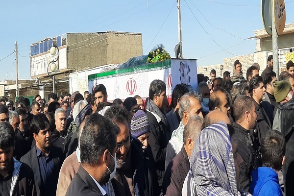 تشییع پیکر مطهر شهید «محمدرضا نورا» در شهر بنجار سیستان