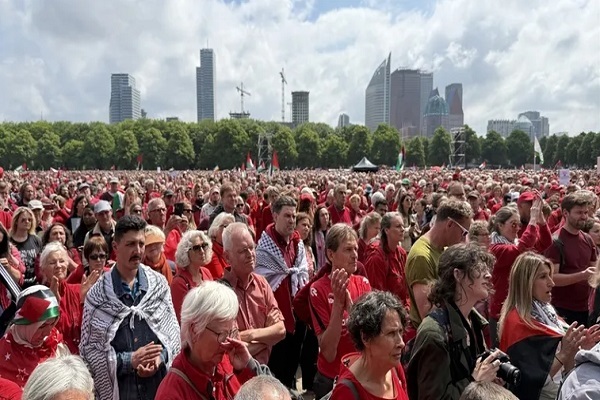 حضور یکصد هزار هلندی در تظاهرات حمایت از غزه