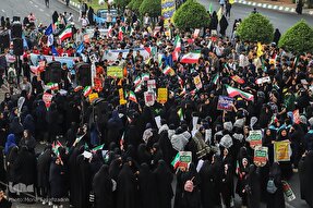 خروش مردم اهواز در روز ملی استکبارستیزی